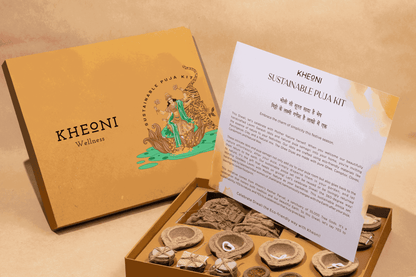 Handcrafted Sustainable Puja Kit | Natural Puja Samagri – Gift on Brown Living™. SKU: FFGISPBA01. Img 1.