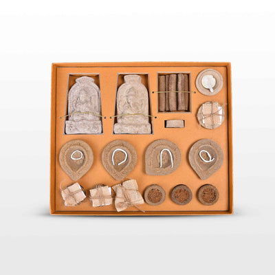Handcrafted Sustainable Puja Kit | Natural Puja Samagri – Gift on Brown Living™. SKU: FFGISPBA01. Img 3.