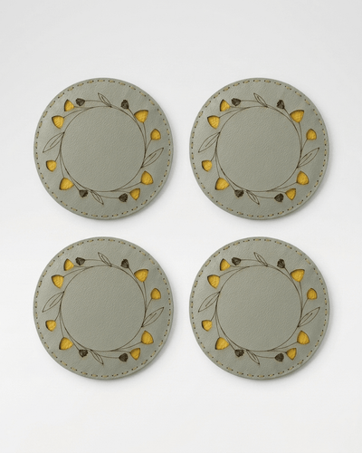Handcrafted Tulip Cut-Out Coaster | Decorative Wooden Drink Coaster – Coasters on Brown Living™. SKU: COT32. Img 4.