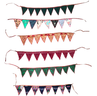 Handcrafted Upcycled Festoons Set of 6 | Sustainable Home Decor – Wall Decor on Brown Living™. SKU: Festoons. Img 4.