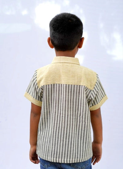 Handful of Joy Shirt | Hand - Spun Cotton Shirt for Boys – Kids Daywear Sets on Brown Living™. SKU: XBSYSA. Img 2.