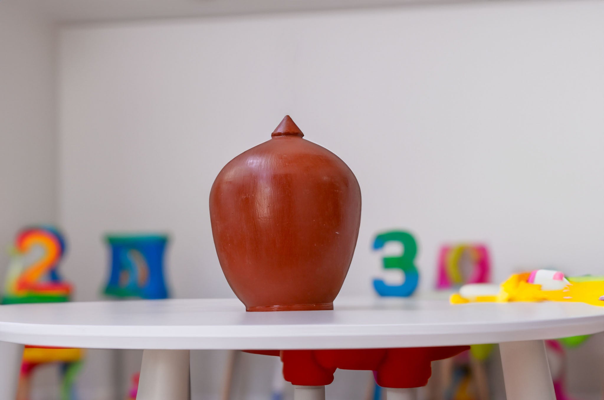 Handmade And Handpainted Terracotta Piggy Bank / Gullak | Verified Sustainable by Brown Living™