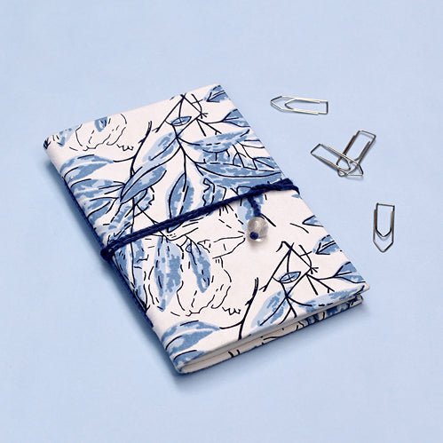 Handmade Azure Leaf Pocket Diary | Verified Sustainable Notebooks & Notepads on Brown Living™