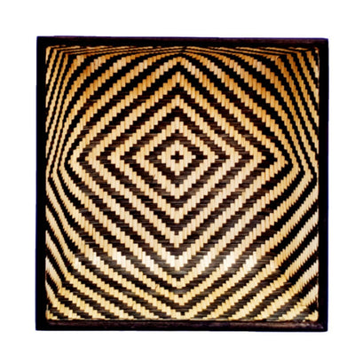 Handmade Bamboo Fruit Basket With Lid – Baskets & Boxes on Brown Living™. SKU: TB57BLK - NEW. Img 5.