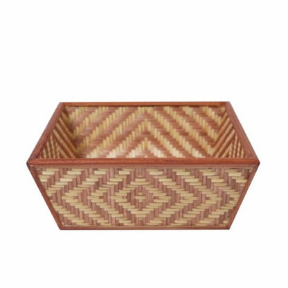 Handmade Bamboo Fruit Basket With Lid - Brown | Verified Sustainable by Brown Living™