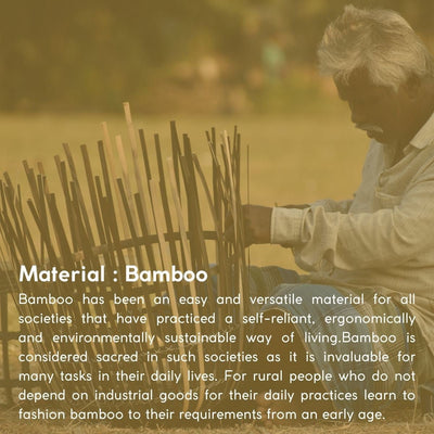 Handmade Bamboo Rectangular Basket - Green – Trays & Platters on Brown Living™. SKU: TB08GRN. Img 4.