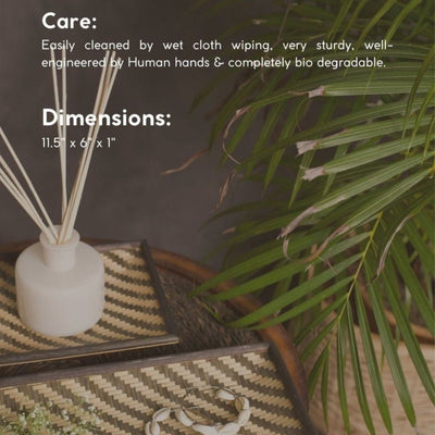 Handmade Bamboo Rectangular Bedside Tray - Black – Trays & Platters on Brown Living™. SKU: TBS02BLK. Img 2.