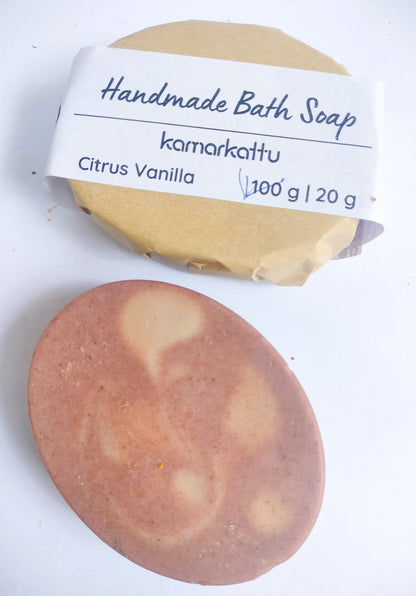 Handmade Bath Soap - Citrus Vanilla - 90 g (Pack of 4) | Verified Sustainable by Brown Living™