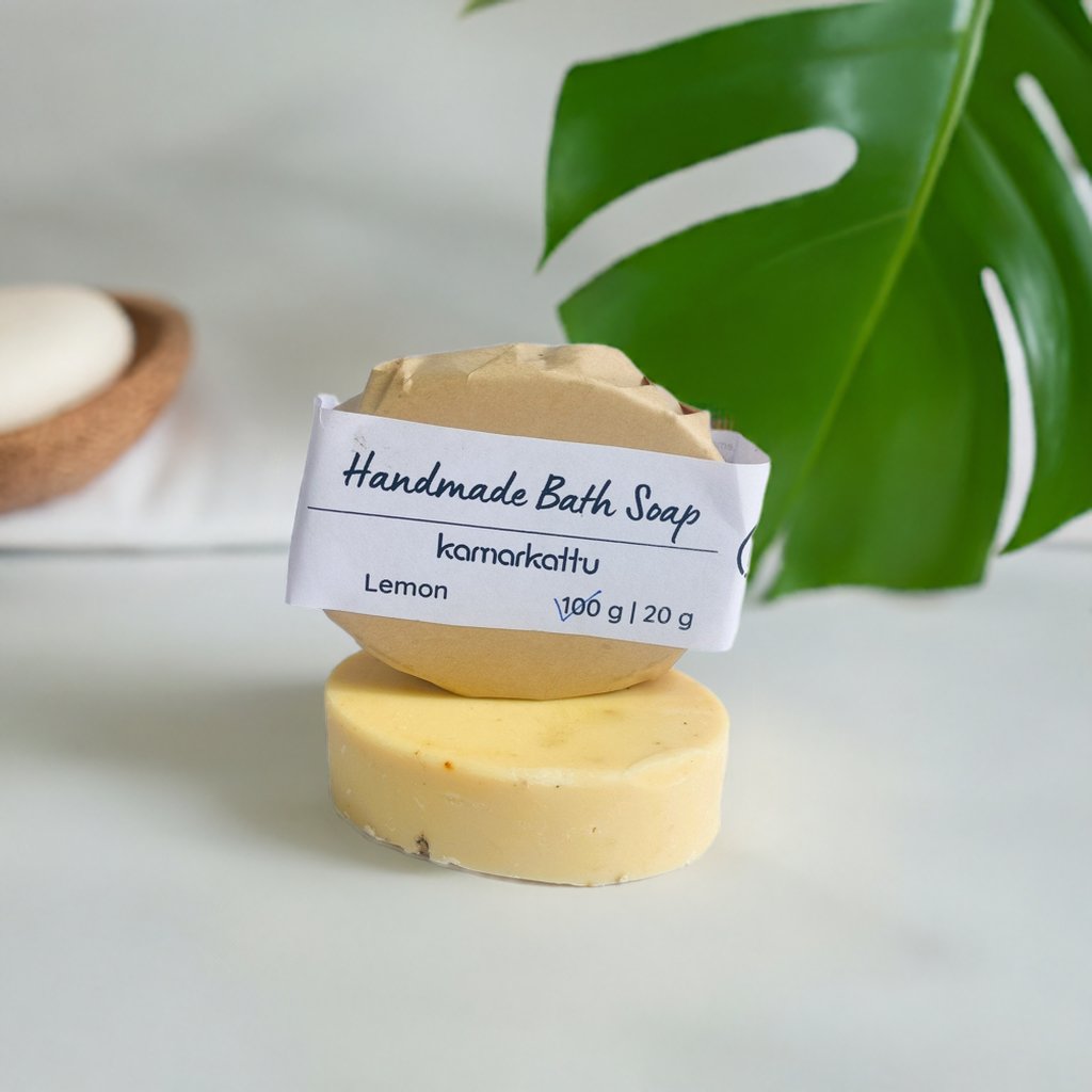 Handmade Bath Soap Made with Fresh Lemons - Pack of 4 (420g) | Verified Sustainable Body Soap on Brown Living™