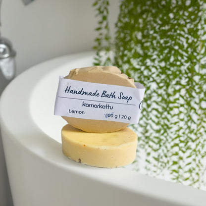 Handmade Bath Soap Made with Fresh Lemons - Pack of 4 (420g) | Verified Sustainable Body Soap on Brown Living™