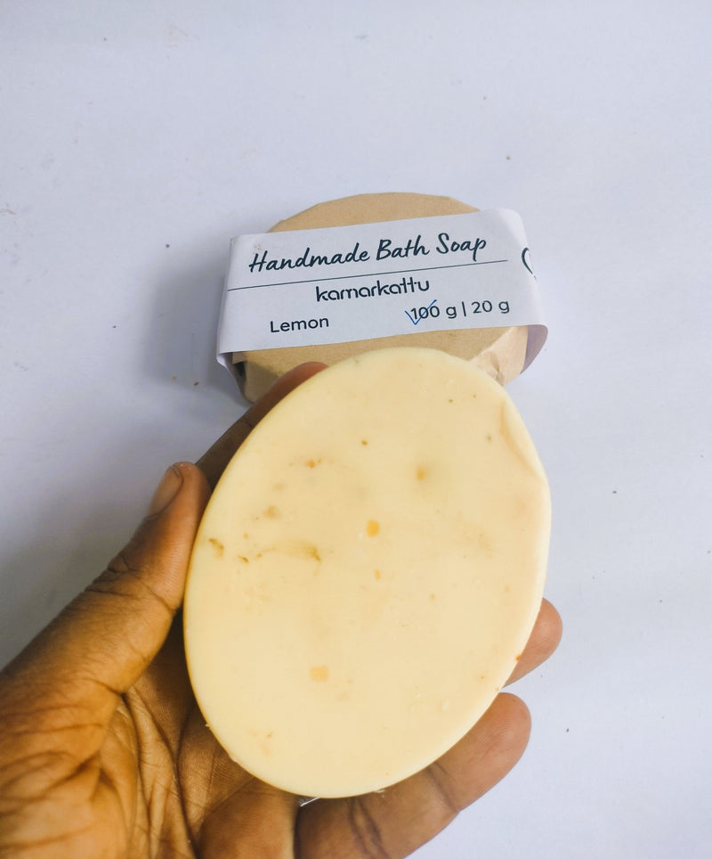 Handmade Bath Soap Made with Fresh Lemons - Pack of 4 (420g) | Verified Sustainable Body Soap on Brown Living™