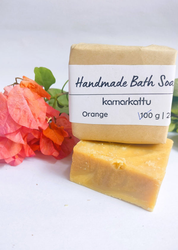 Handmade Bath soap - Orange | Pack of 2 | Verified Sustainable Body Soap on Brown Living™