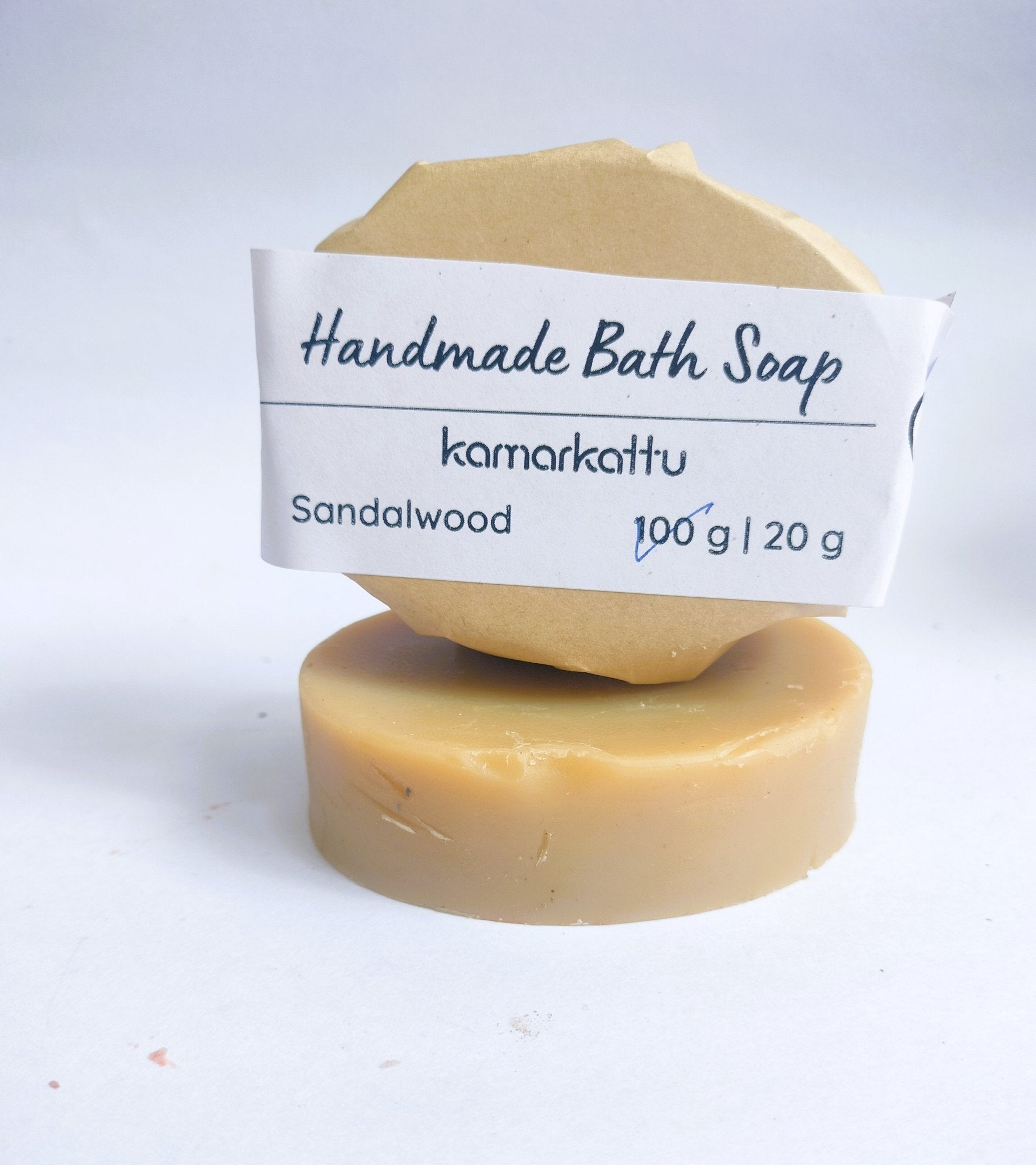 Handmade Bath Soap - Sandalwood - 100g bar (Pack of 2) | Verified Sustainable by Brown Living™