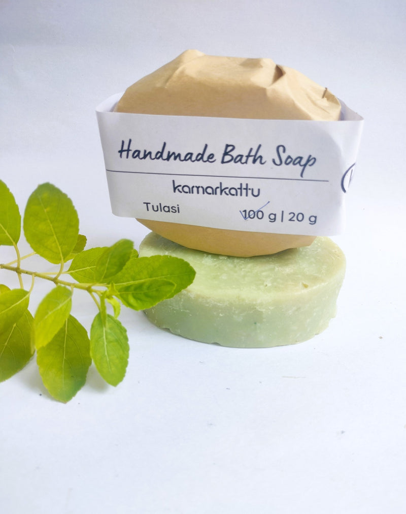 Handmade Bath soap - Tulsi | Pack of 2 | Verified Sustainable Body Soap on Brown Living™