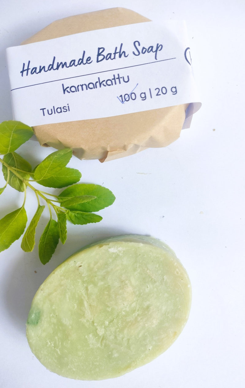 Handmade Bath soap - Tulsi | Pack of 2 | Verified Sustainable Body Soap on Brown Living™