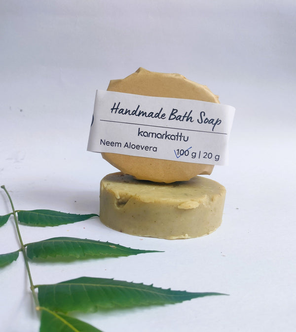 Handmade Bath Soap with Neem & Aloe vera- Pack of 4 (410 g) | Verified Sustainable Body Soap on Brown Living™