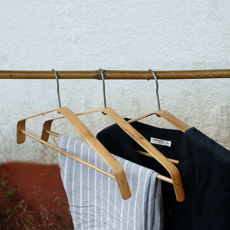 Handmade Bent Edge Bamboo Cloth Hanger | Verified Sustainable by Brown Living™