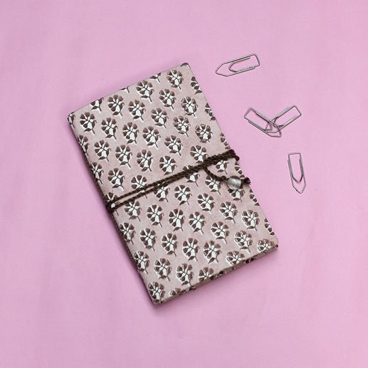 Handmade Blush Floral Diary | Verified Sustainable by Brown Living™