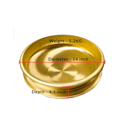 Handmade Bronze Uruli - Extra Large – Cookware on Brown Living™. SKU: Bronze-Uruli-Chatti-5200g-packof1. Img 4.