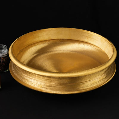 Handmade Bronze Uruli - Large – Cookware on Brown Living™. SKU: Bronze - uruli/Chatti - 3500g - packof1. Img 1.