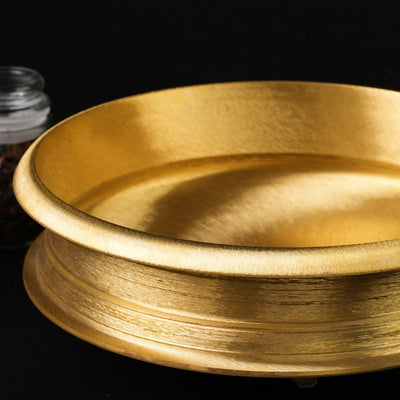 Handmade Bronze Uruli - Medium – Cookware on Brown Living™. SKU: Bronze - uruli/Chatti - 2880g - packof1. Img 2.