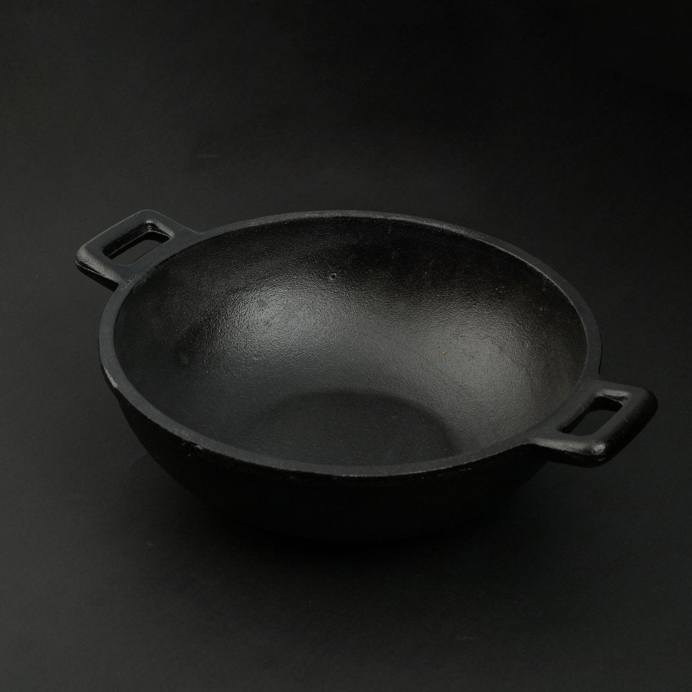 Handmade Cast Iron Combo (Kadai + Dosa Tawa + Skillet) | Verified Sustainable by Brown Living™