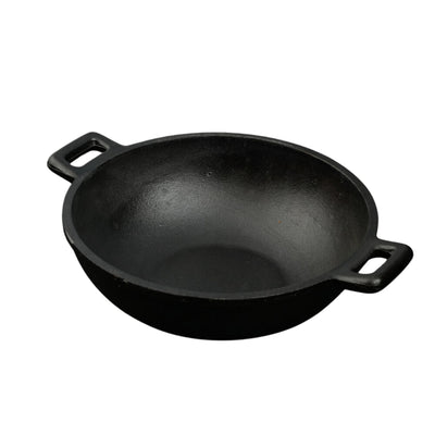 Handmade Cast Iron Combo (Kadai + Roti/ Dosa Tawa + Skillet) – Cookware on Brown Living™. SKU: CastIron - Combo - 3 - 7250g - packof3. Img 2.