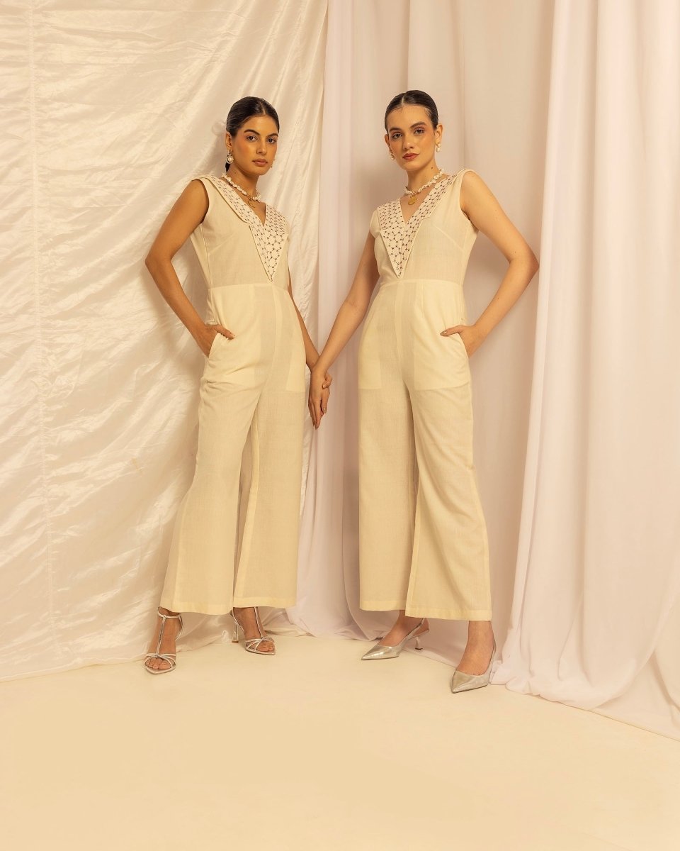 Handmade Cotton Jumpsuit – Sustainable & Stylish Outfit – Womens Jumpsuit by House Of Ara available on Brown Living™. . SKU: HOA - KAN - 113. Img 1.
