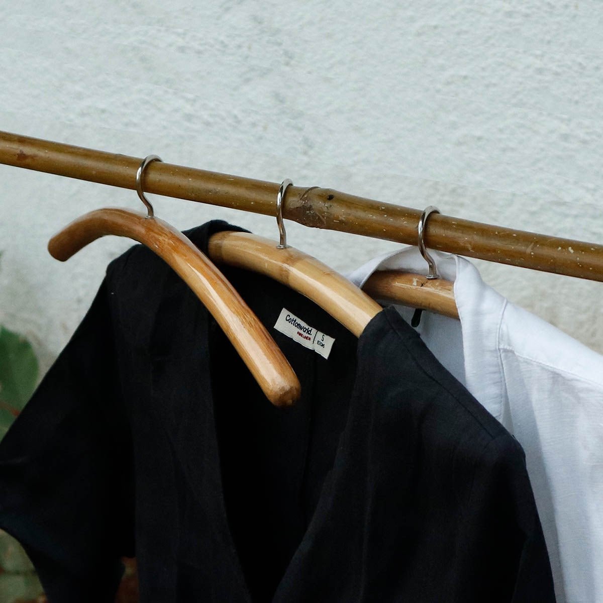 Handmade Curved Bamboo Hanger | Verified Sustainable by Brown Living™