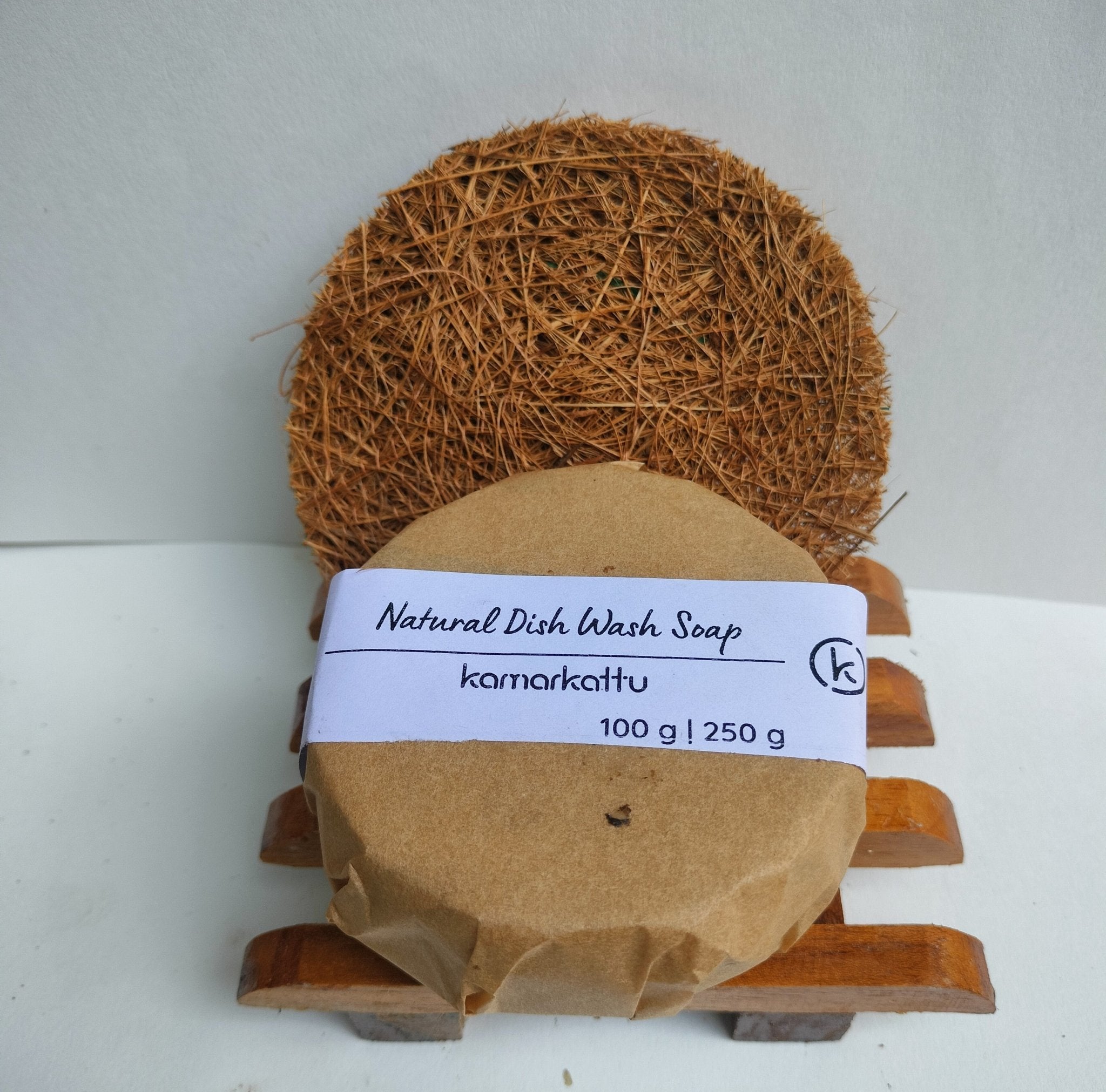 Handmade Dish Wash Soap Bar with coir scrub pad - 3 sets | Verified Sustainable by Brown Living™