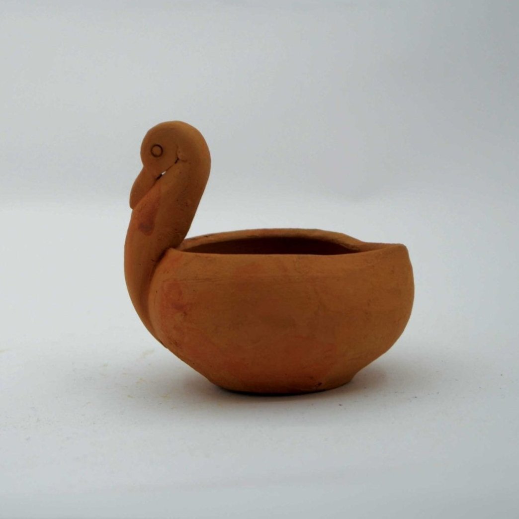 Handmade Duck - Shaped Terracotta Diya I Set of 2 | Verified Sustainable by Brown Living™