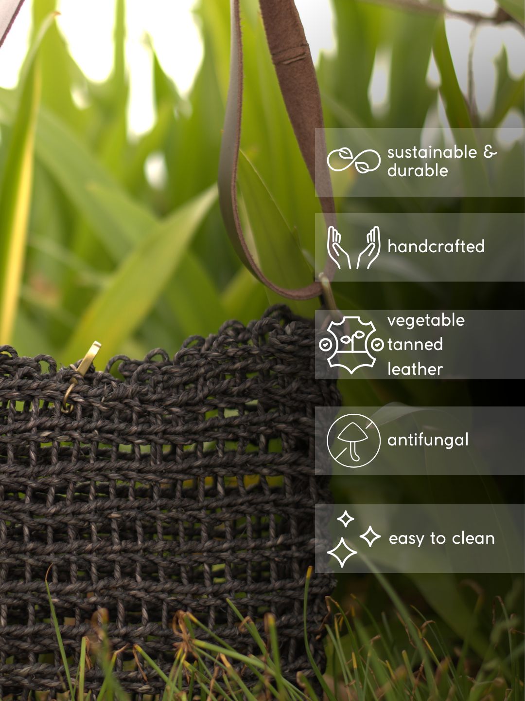 Handmade FlexiCarry Mesh Tote – Adjustable, Lightweight & Eco - Friendly – Tote Bag by Kadam Haat available on Brown Living™. Indigo . SKU: BSFB41ING. Img 4.