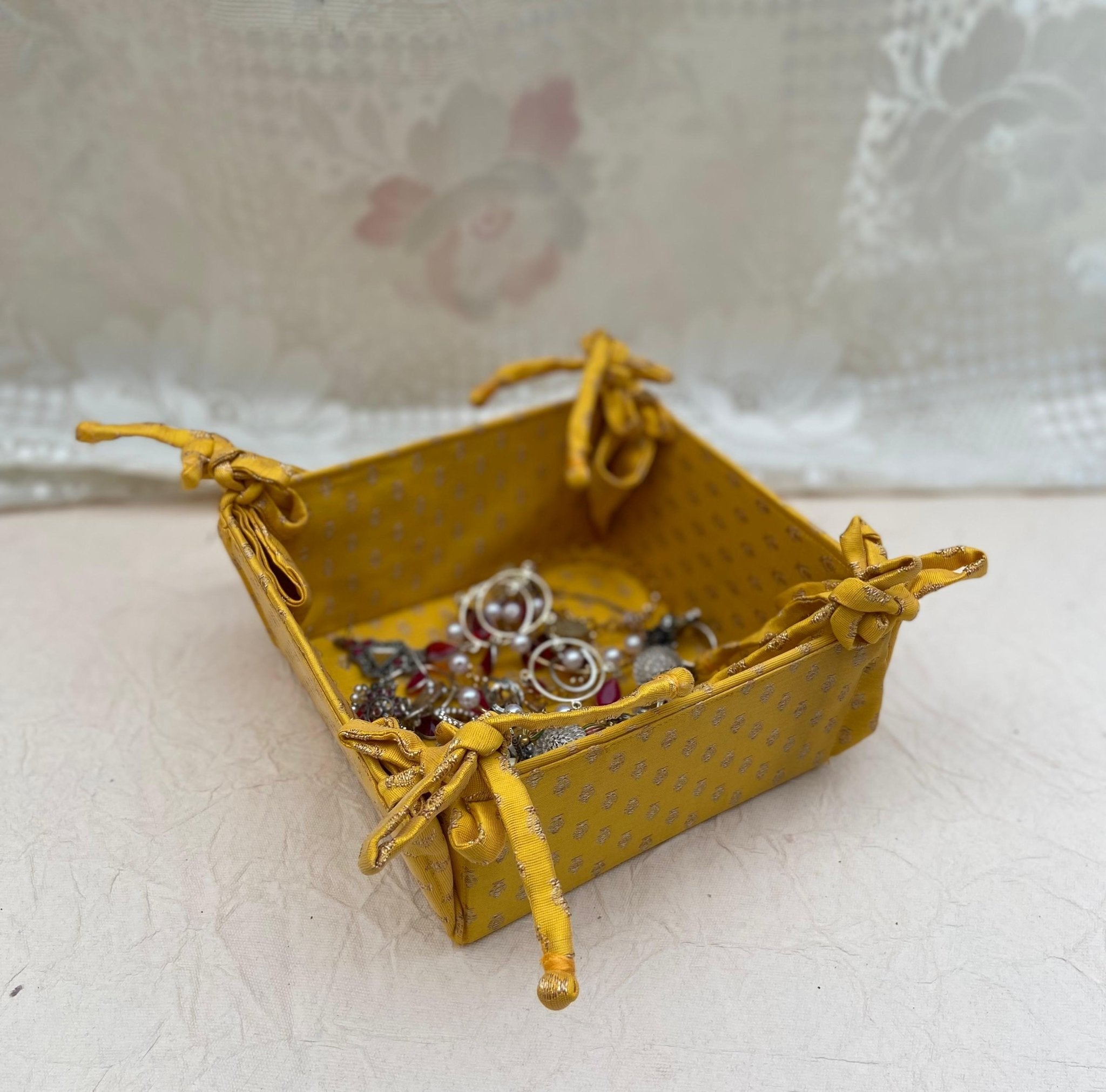 Handmade Foldable Storage Box (Big | Eco - Friendly Upcycled Organizer – Baskets & Boxes by Aftertaste available on Brown Living™. 15 By 15 Cm . SKU: 37115000000. Img 3.