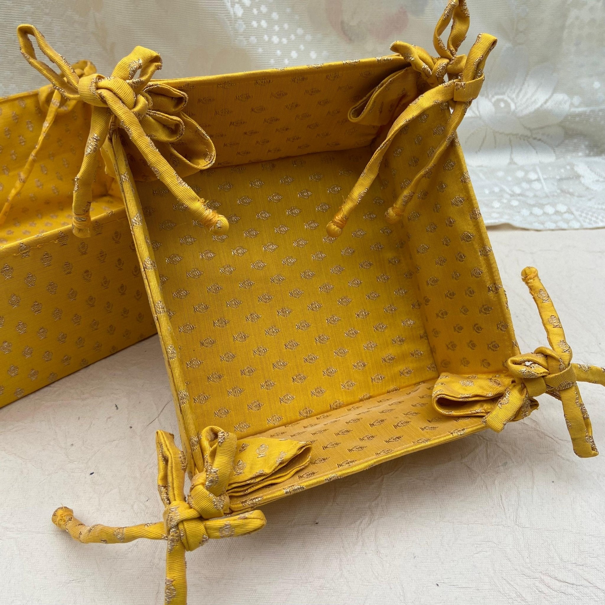 Handmade Foldable Storage Box (Big | Eco - Friendly Upcycled Organizer – Baskets & Boxes by Aftertaste available on Brown Living™. 15 By 15 Cm . SKU: 37115000000. Img 1.