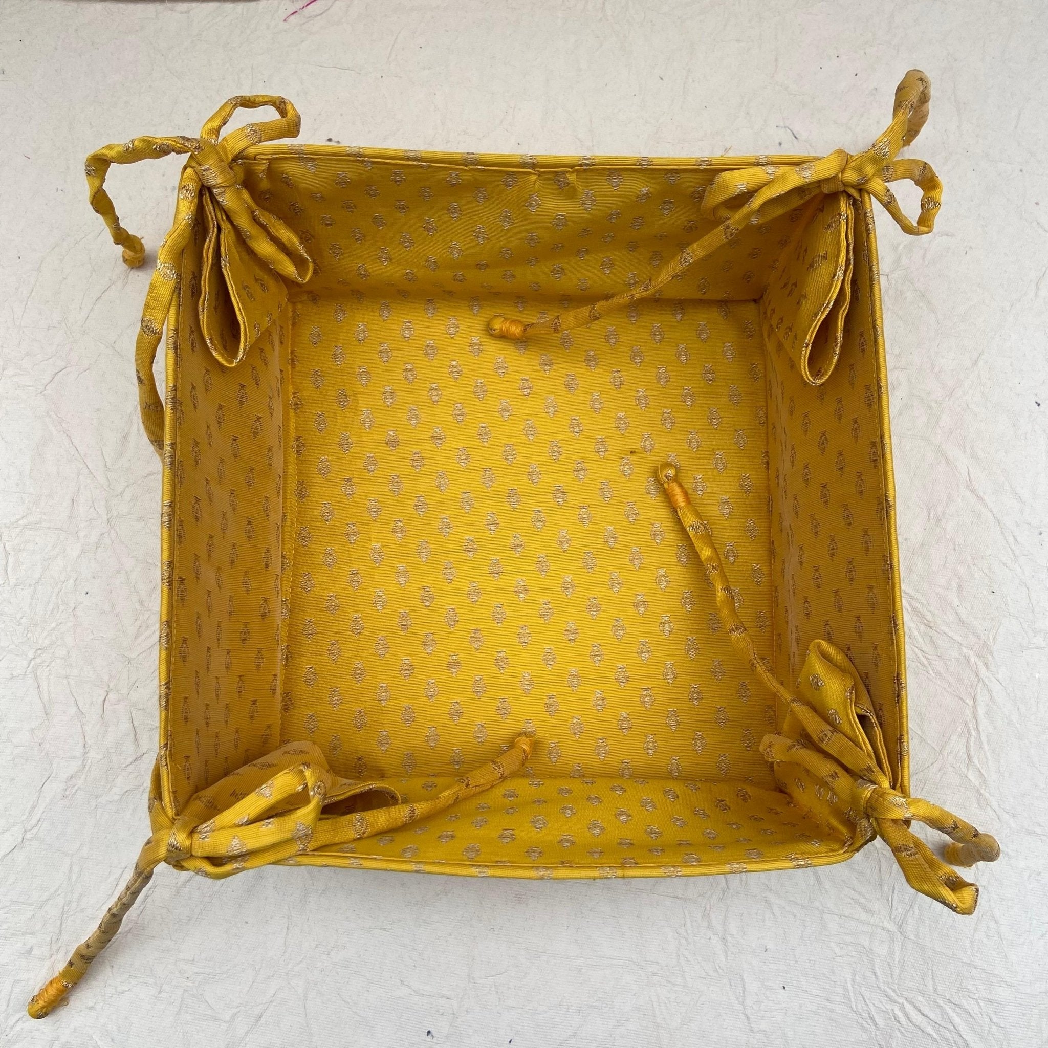 Handmade Foldable Storage Box (Big | Eco - Friendly Upcycled Organizer – Baskets & Boxes by Aftertaste available on Brown Living™. 20 By 20 Cm . SKU: 37114000000. Img 2.