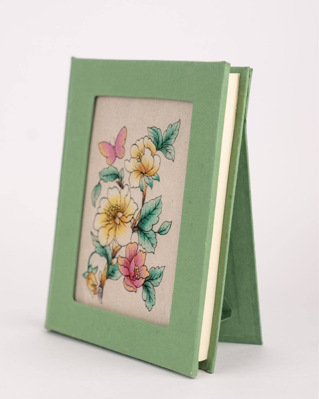 Handmade Gemstone Art Diary – Decorative Journal for Writing – Notebooks & Notepads on Brown Living™. SKU: DG012. Img 1.