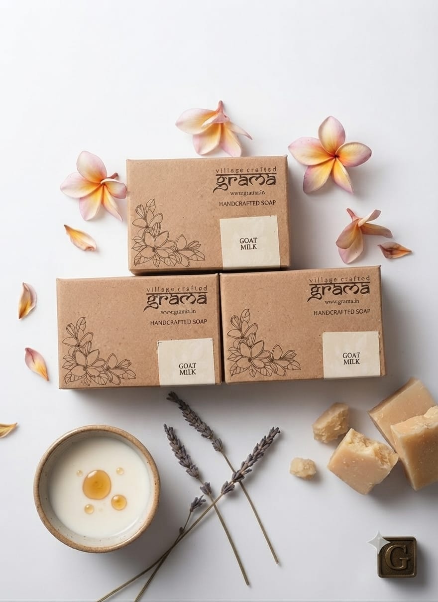 Handmade Goat Milk Soap, 125g each| Pack of 2 & 3 ( Hot Process ). – Body Soap on Brown Living™. SKU: goatmilk3. Img 9.