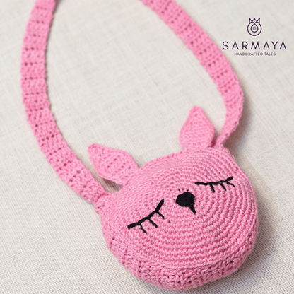 Handmade Hello Kitty Pink Crochet Bag – Kids Bags on Brown Living™. SKU: SARKID08. Img 4.