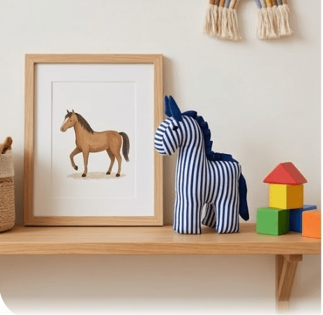 Handmade Horse Soft Toy | Eco - Friendly, Upcycled Kids Plush – Soft Toy on Brown Living™. SKU: 122000142202. Img 4.