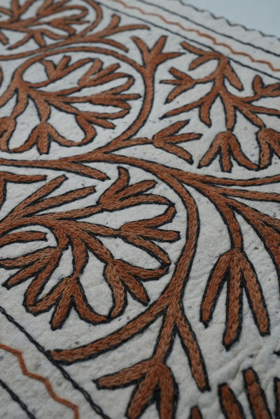 Handmade Namda Bedside Runner | Kashmiri Wool Felt Rug – Mats & Rugs on Brown Living™. SKU: b0_rug_0238. Img 17.