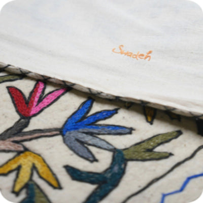 Handmade Namda Bedside Runner | Kashmiri Wool Felt Rug – Mats & Rugs on Brown Living™. SKU: b0_rug_0172. Img 3.