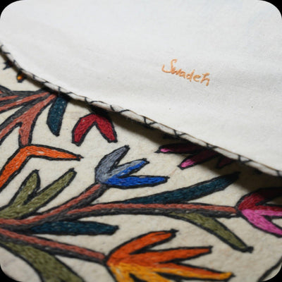 Handmade Namda Bedside Runner | Kashmiri Wool Felt Rug – Mats & Rugs on Brown Living™. SKU: b0_rug_0179. Img 5.