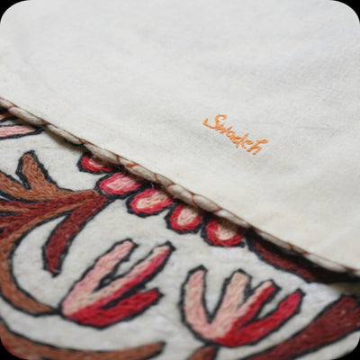 Handmade Namda Bedside Runner | Kashmiri Wool Felt Rug – Mats & Rugs on Brown Living™. SKU: b0_rug_0182. Img 9.
