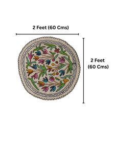 Handmade Namda Round Rug | 2 Iinch – Mats & Rugs on Brown Living™. SKU: b0_rug_0219. Img 10.