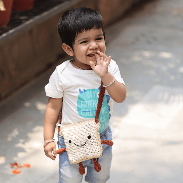Handmade Nutella Bread Crochet Bag – Kids Bags on Brown Living™. SKU: SARKID07. Img 3.
