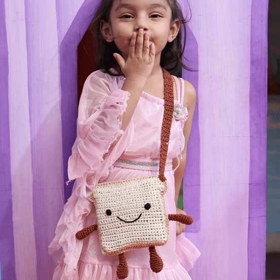 Handmade Nutella Bread Crochet Bag – Kids Bags on Brown Living™. SKU: SARKID07. Img 5.