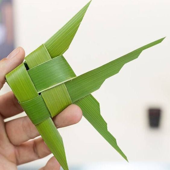 Handmade Palm Leaf Fish & Lotus Hanging I Diwali Decoration I Set of 2 | Verified Sustainable Home Decor on Brown Living™