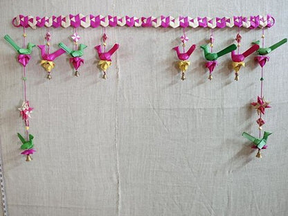 Handmade Palm Leaf Parrot Bandhanwar I Diwali Decoration I Single | Verified Sustainable by Brown Living™