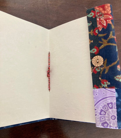 Handmade Paper Diary with Buttoned Closure | Soothing Prints | Verified Sustainable by Brown Living™