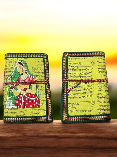 Handmade Recycled Paper Bahi Khata Journal Traditional – Stationary on Brown Living™. SKU: OEP245b. Img 11.